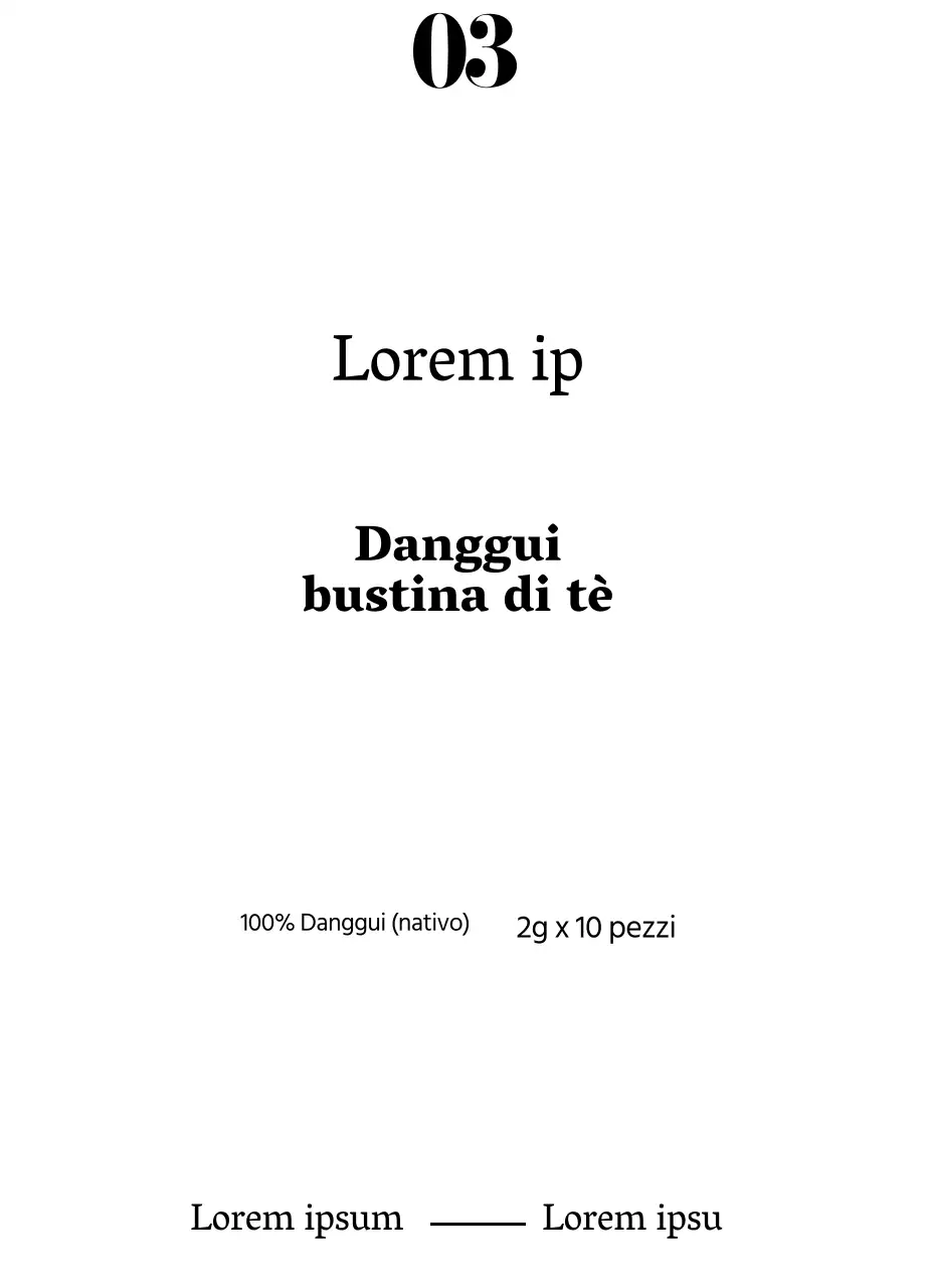 Bustine di tè danggui tradizionale sentimentale