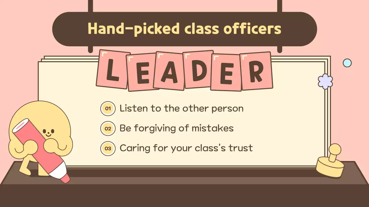 베이지색 만화 선거 가이드 프레젠테이션