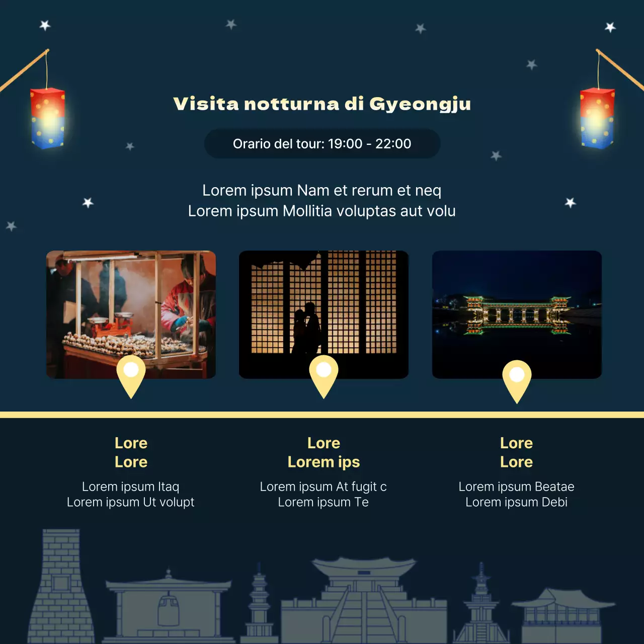 La promozione di Namsaektone del tour notturno della corsa