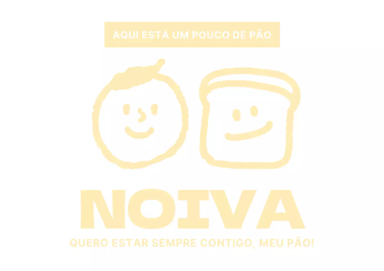 Desenho de padaria simples com uma ilustração de uma pessoa amarela e pão