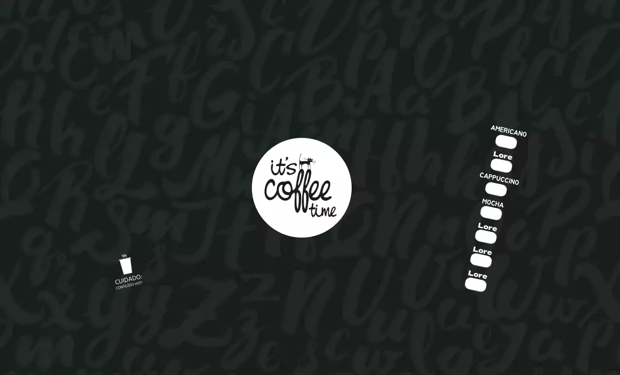 Lista de controlo do café com padrão de texto preto