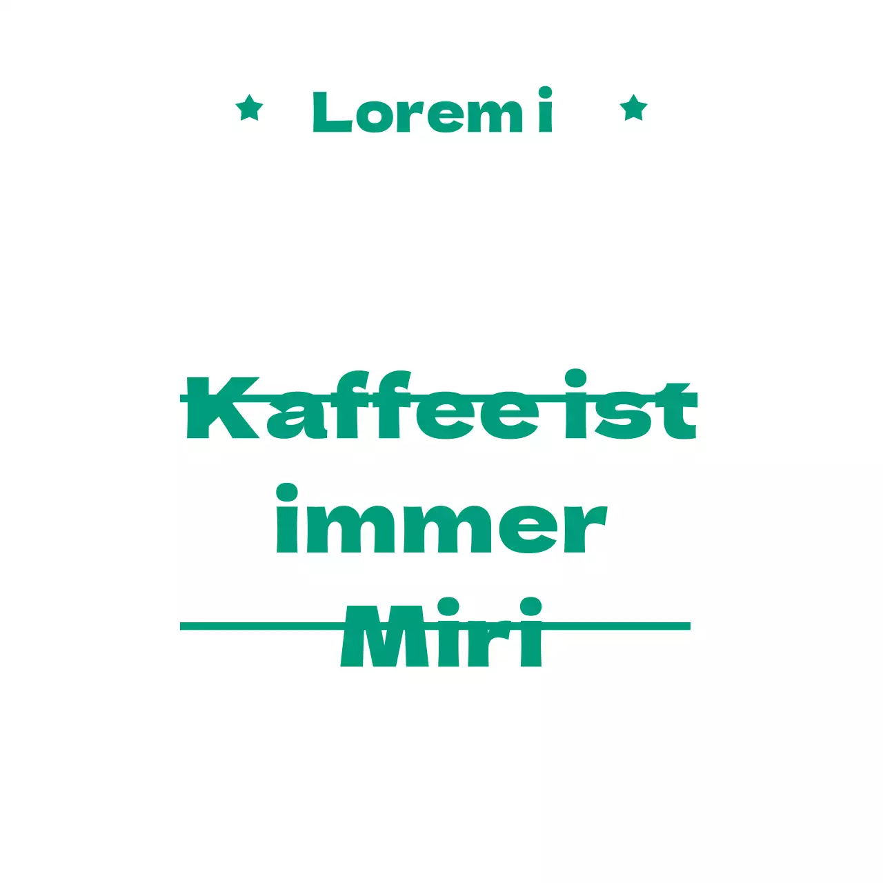 Grünes, sauberes und einfaches Text-Briefpapier im Stil eines Cafés