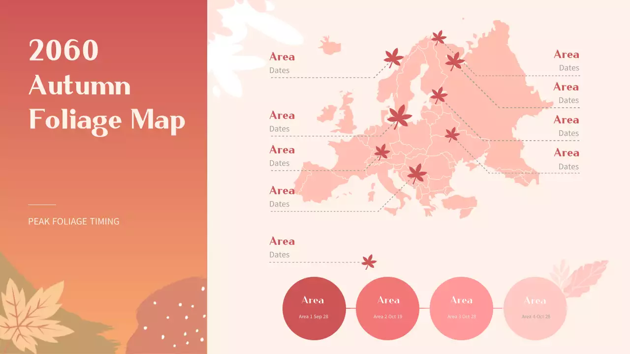 Orange Modern Foliage Guide Infographic