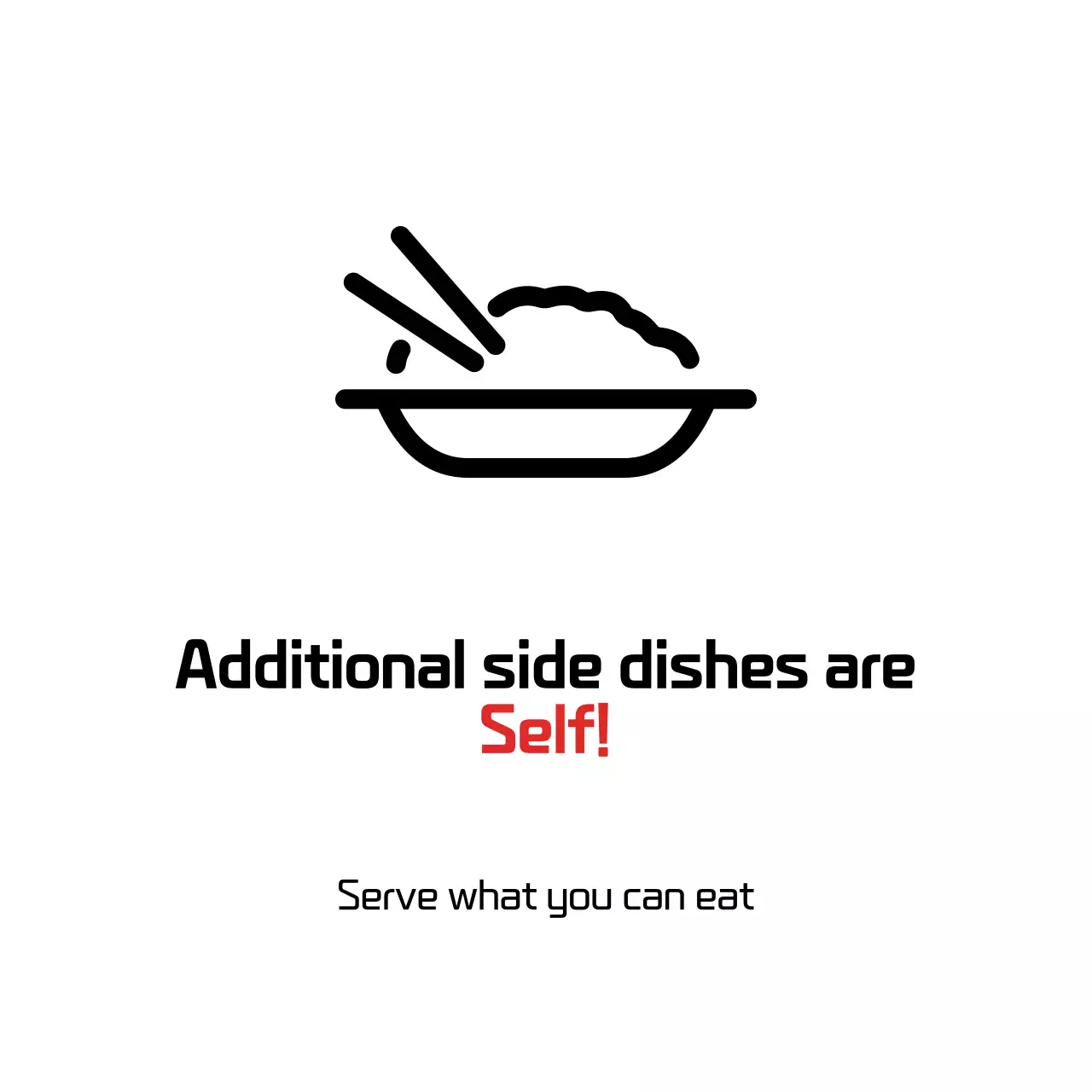 Petunjuk teks mandiri lauk pauk dalam gaya merah dan hitam sederhana