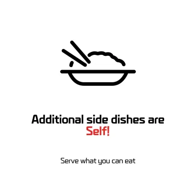 Petunjuk teks mandiri lauk pauk dalam gaya merah dan hitam sederhana