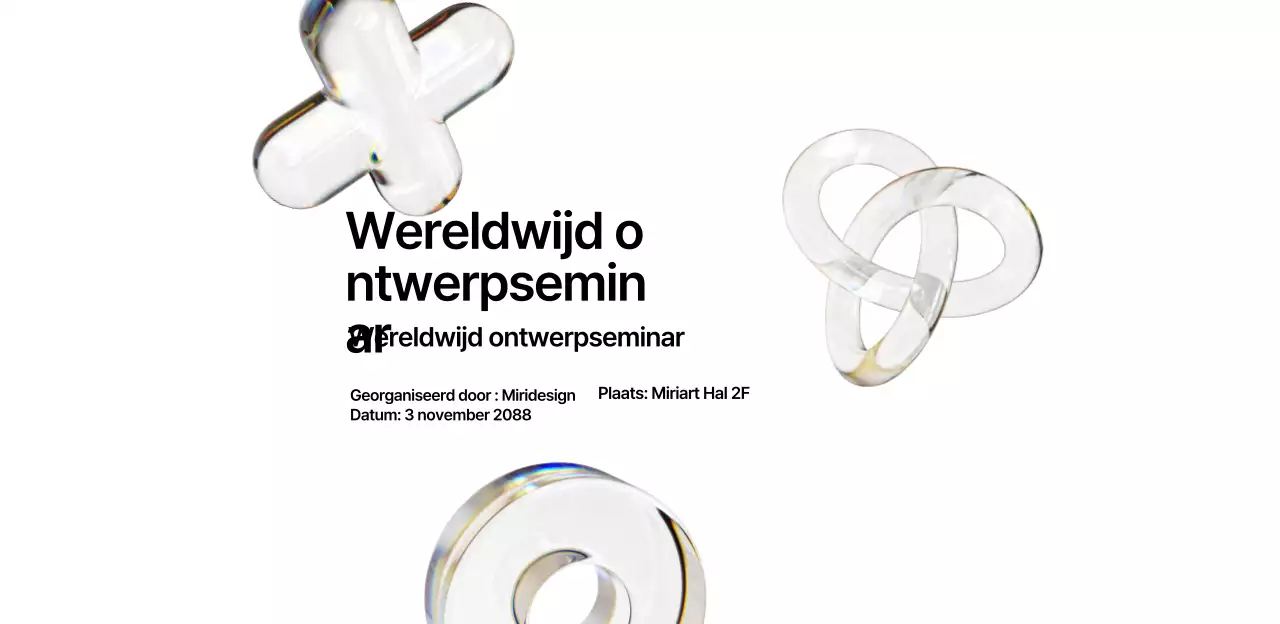 Een kleurrijk, eenvoudig en modern ontwerpseminar