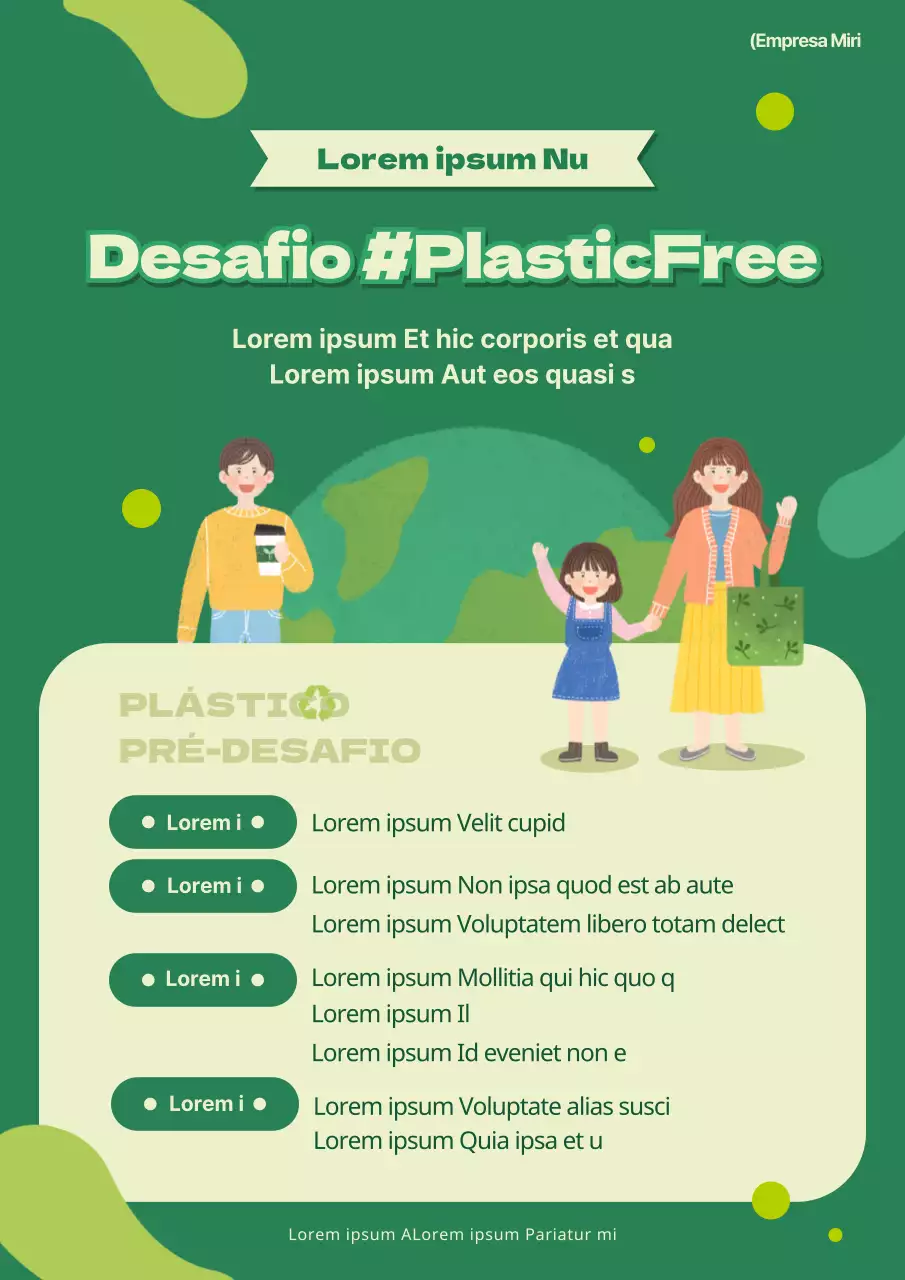 Campanha "Green for Business Plastic Free Challenge" (webposter)