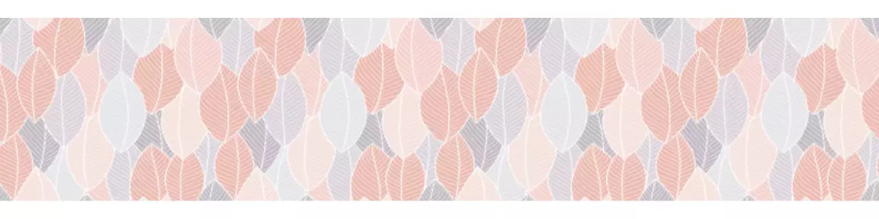 Colorful, repetitive leaf pattern illustration