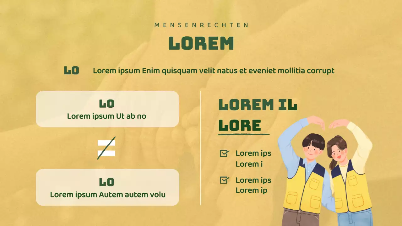 Groene en gele vrijwilligerstrainingsmaterialen voor middelbare scholieren