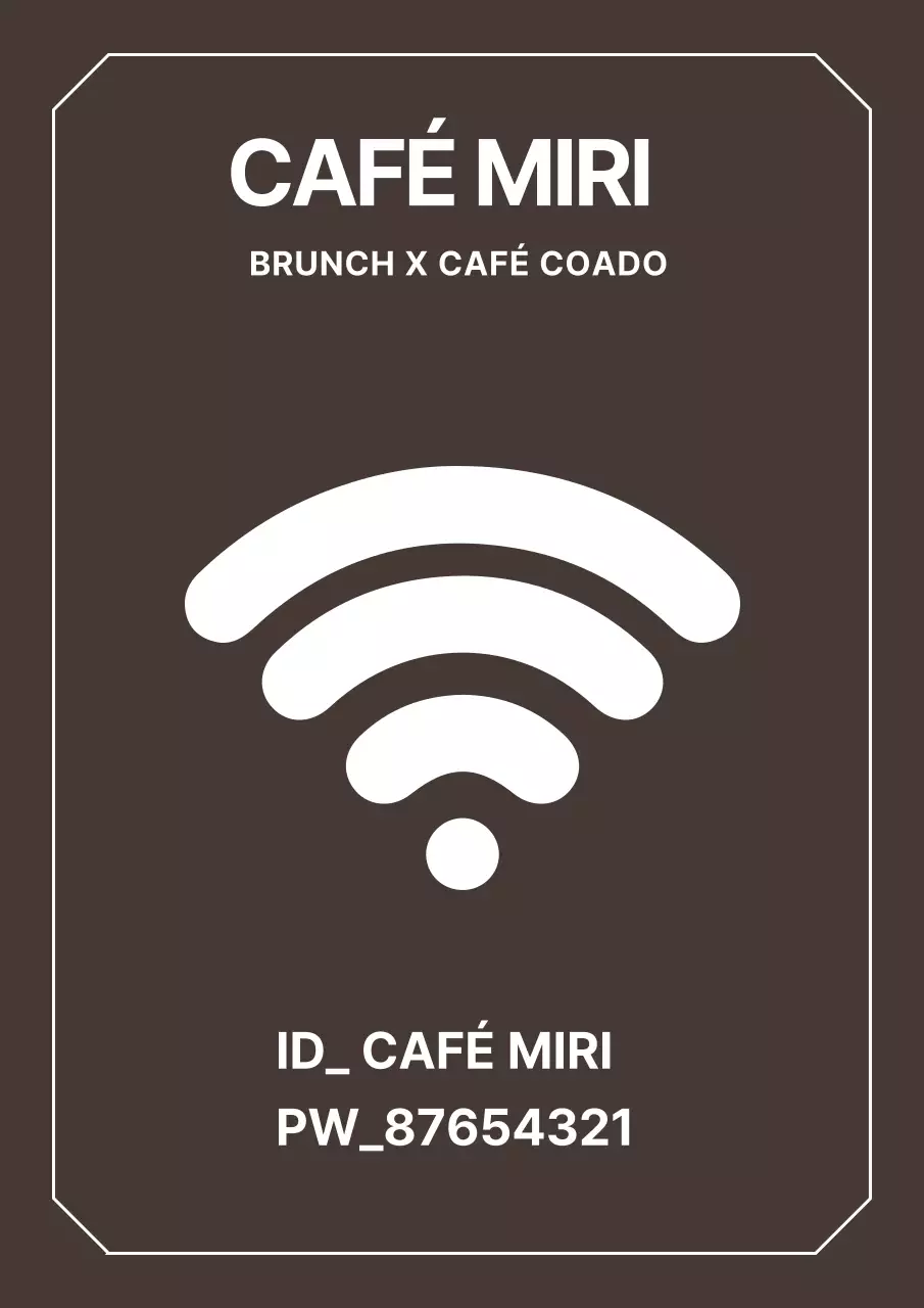 Sinal wifi castanho