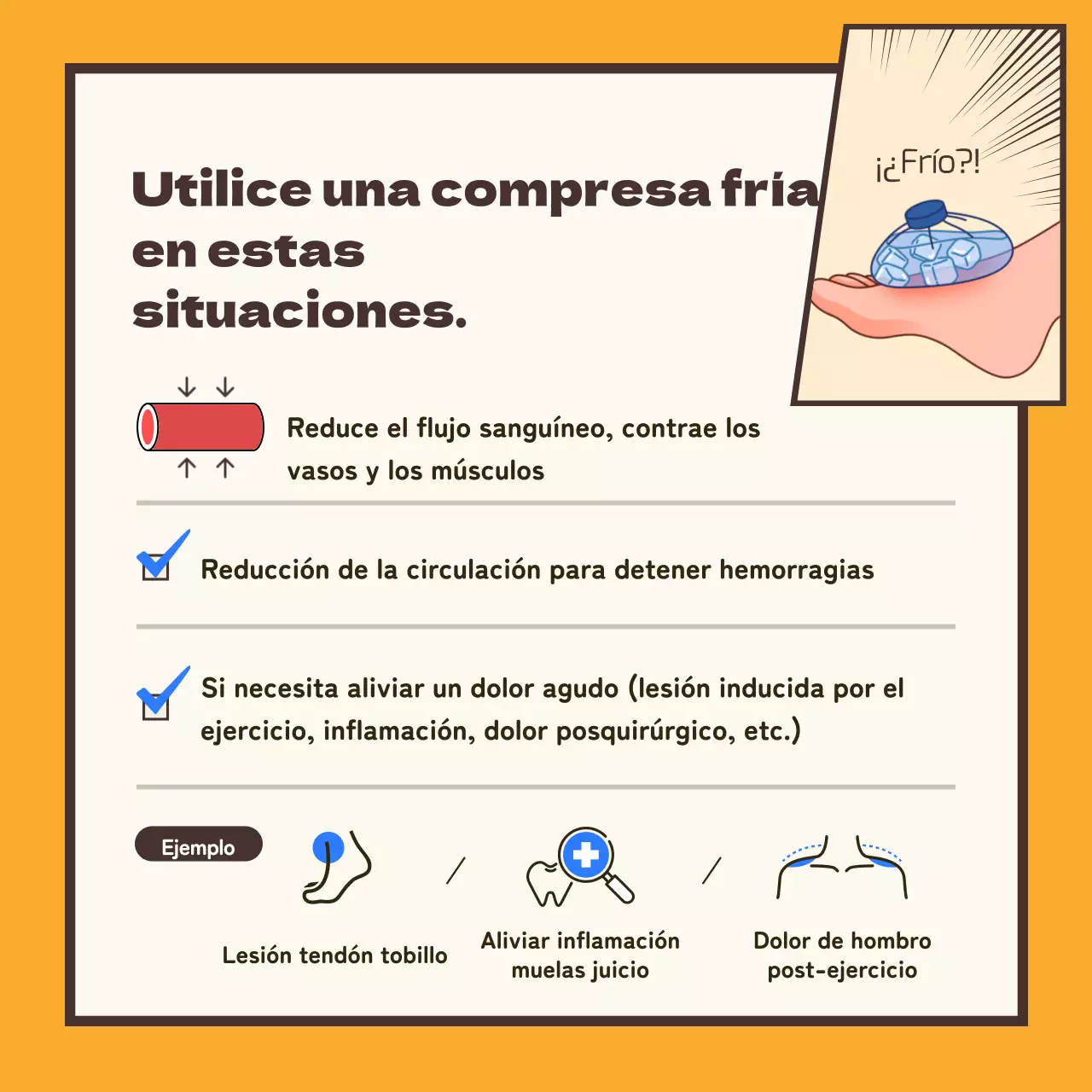 Cataplasmas contextualizados con un concepto de dibujos animados amarillos y marrones