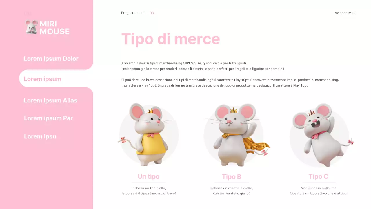 Presentazione della merce in rosa e bianco