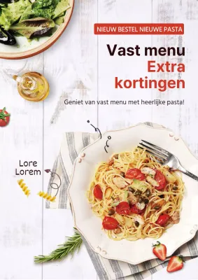Pasta Salade Restaurant Webposter