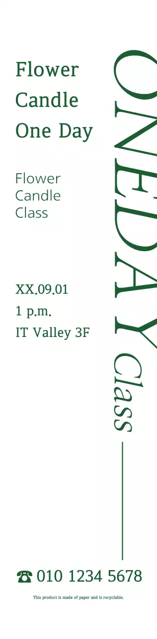 Tentang kelas satu hari ini: lilin bunga bergaya pualam berwarna hijau yang sederhana, sentimental, dan hijau