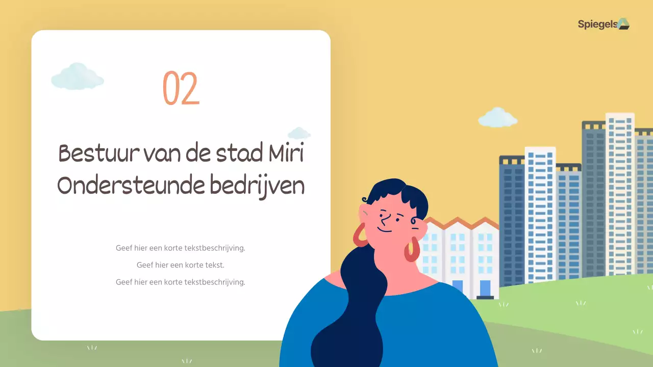 Knalgele en witte programmagids voor overheidskantoren