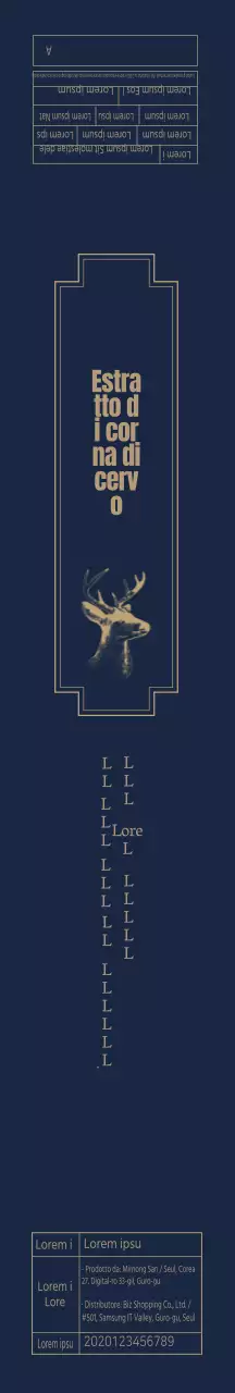 Navy Luxurious Illustrated Antler Essence