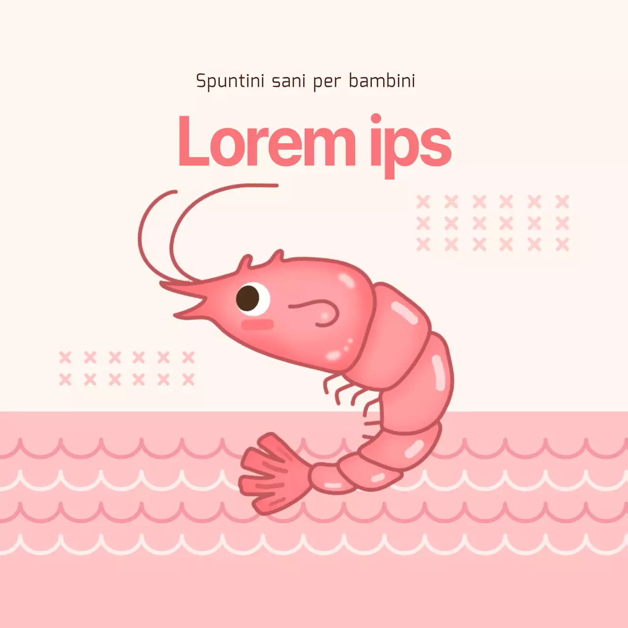 Adesivo a forma di cerchio con carne di gambero