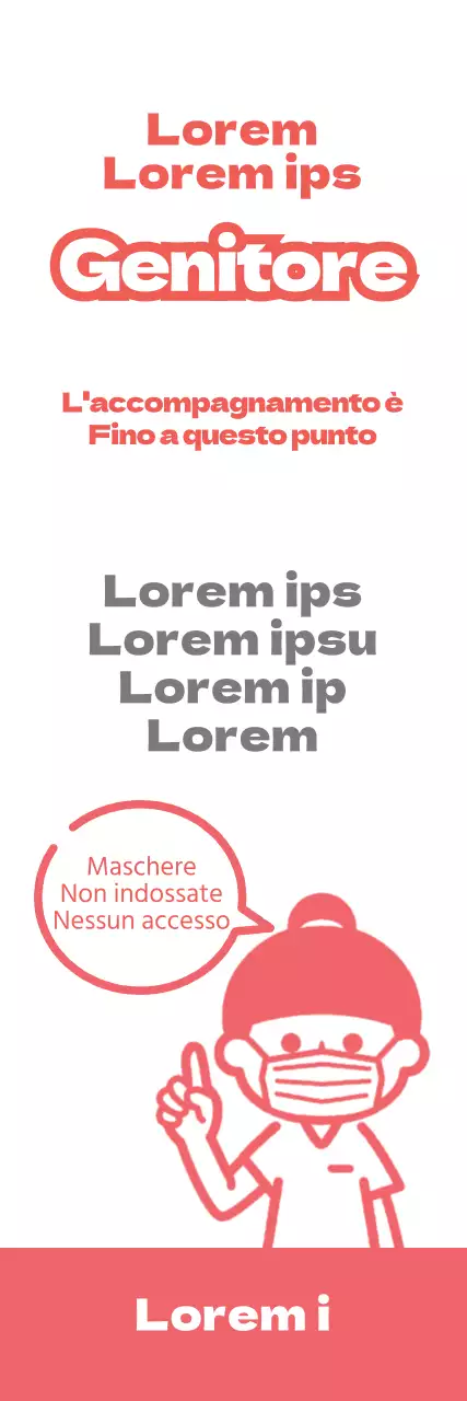 Simpatica illustrazione rosa delle restrizioni scolastiche COVID-19