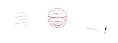 Wit Roze Nette Symbolen Café