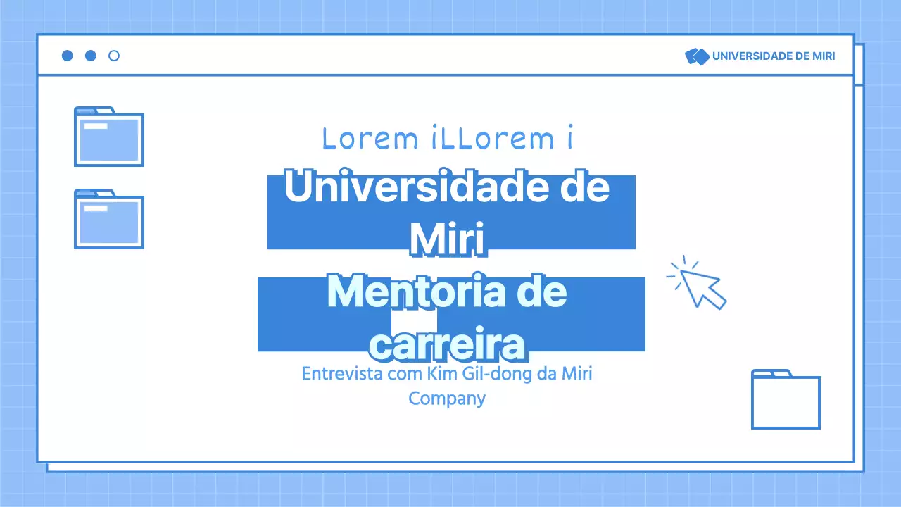 Apresentação de orientação profissional em azul claro