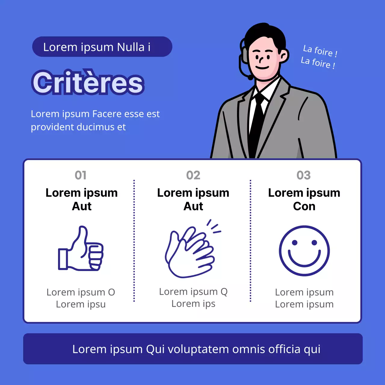 Concours de slogans sur le thème de la boîte bleue et blanche