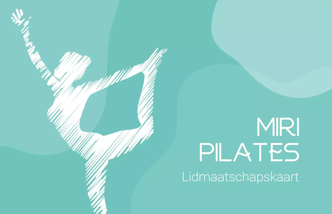 Een eenvoudige, rustgevende lidmaatschapskaart voor de sportschool in mint