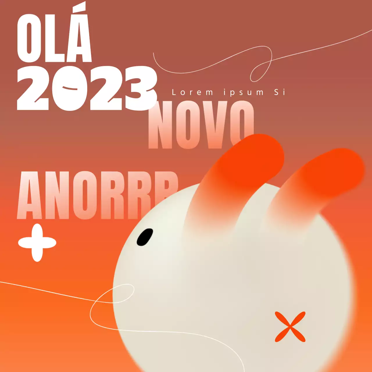 Saudações bonitas de Ano Novo em vermelho