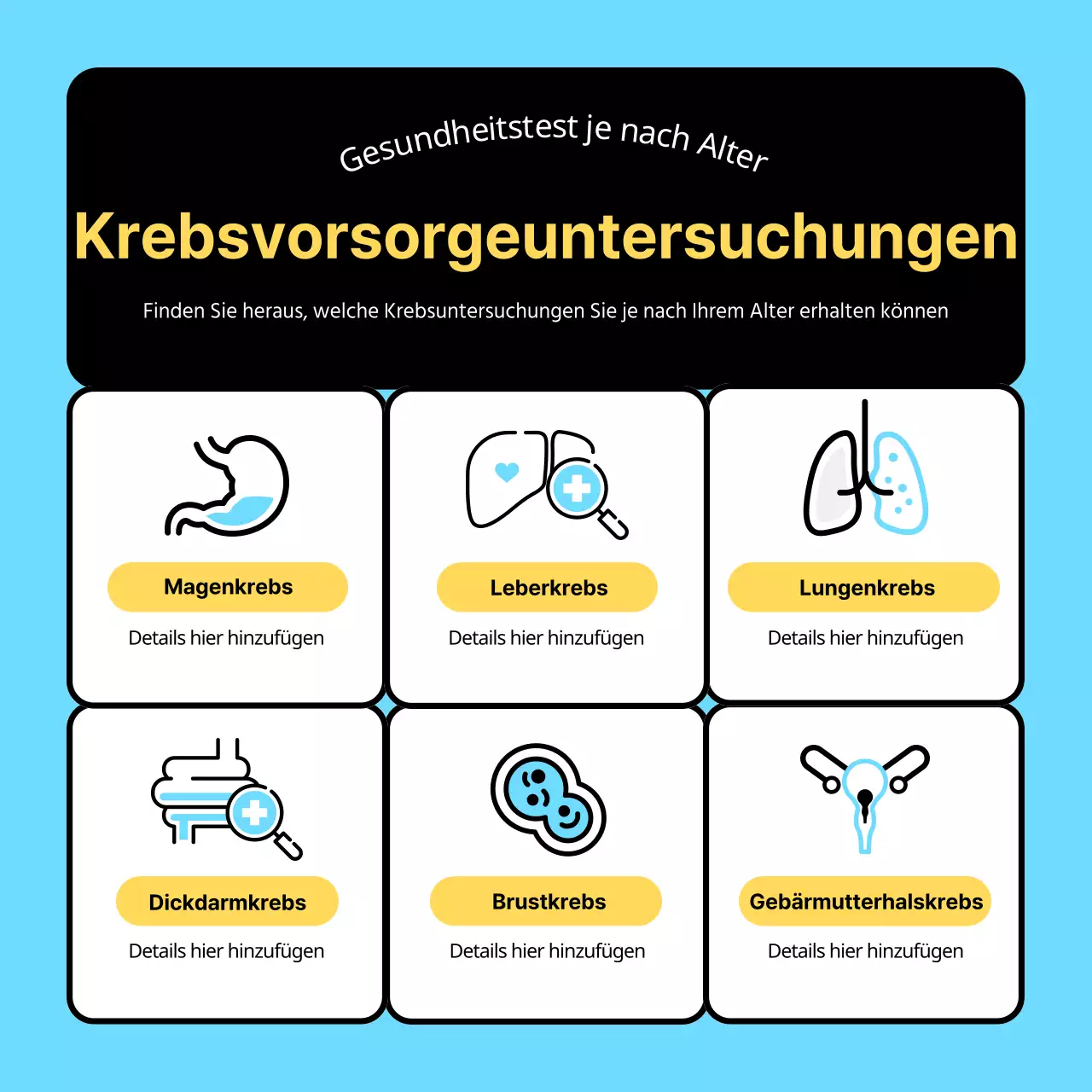 Einfaches hellblaues und schwarzes 3D-Symbol, um zu sehen, wer einen Gesundheitscheck benötigt
