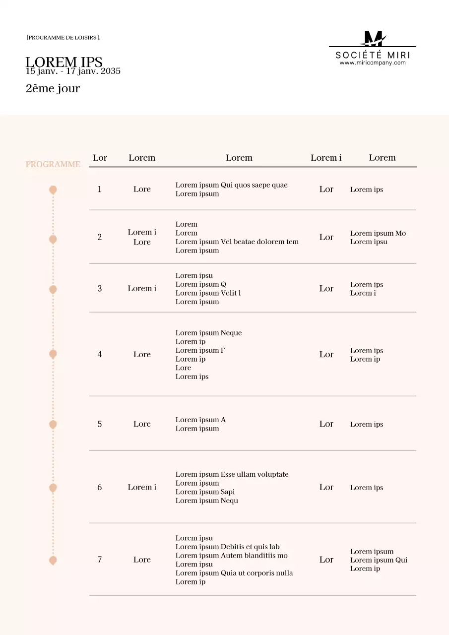 Programme simple beige
