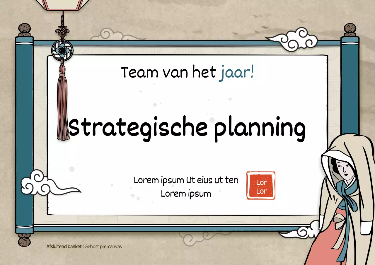 Een traditionele vakantieviering op basis van scroll