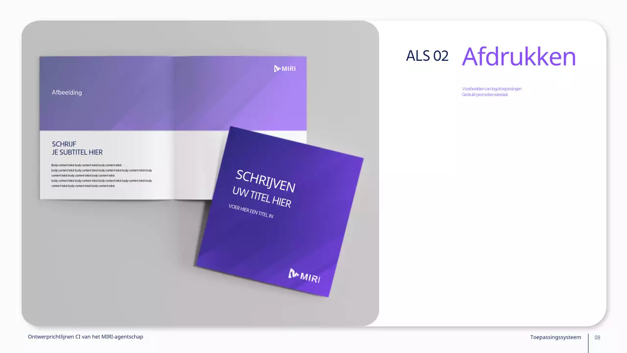 Zakelijke merkrichtlijnen in paars