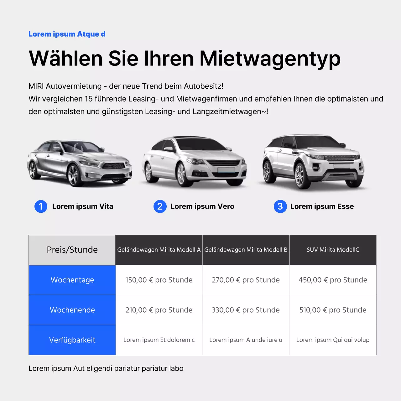 Die blau-lila MietwagenkarteNews