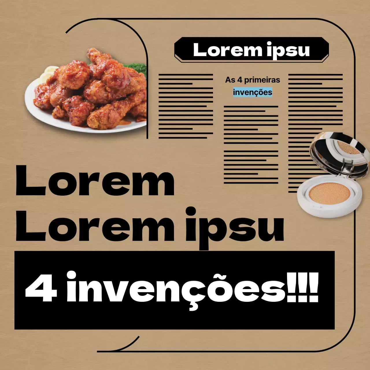 Inventar um conceito de jornal vintage para comunicar informações