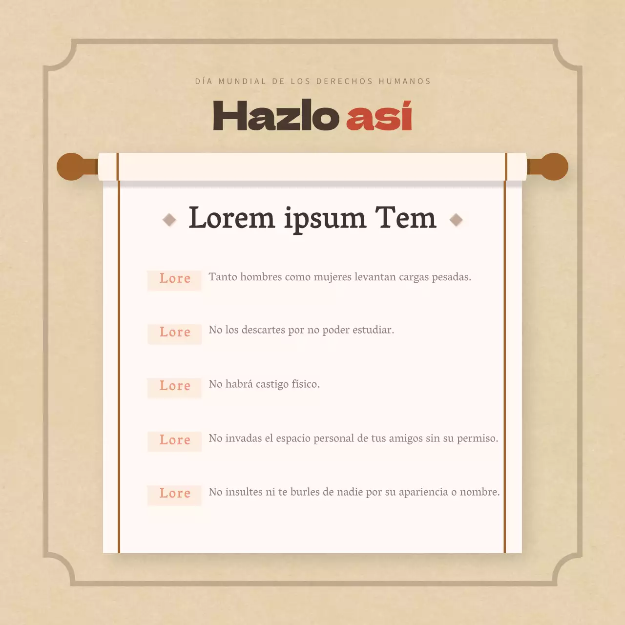 Duclass Tarjeta del Día Mundial de los Derechos HumanosDiseño de noticias