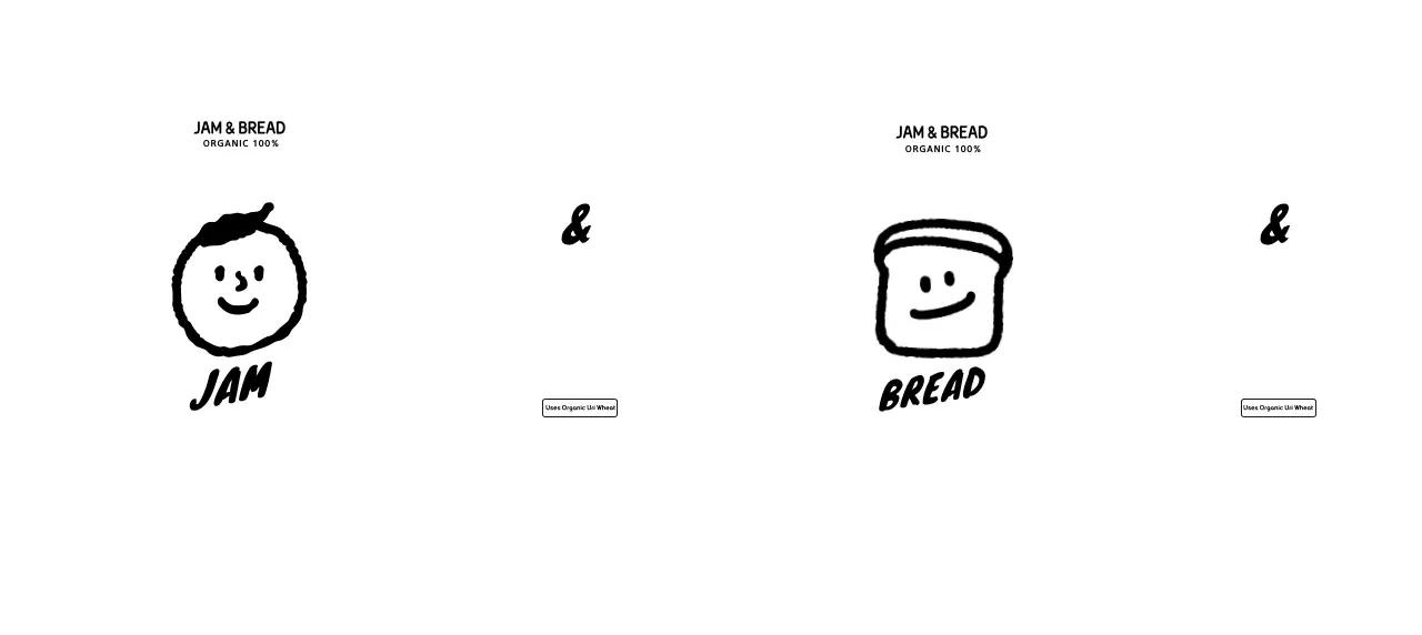 Promote and inform a dessert cafe logo with an illustration of a cute person and bread.
