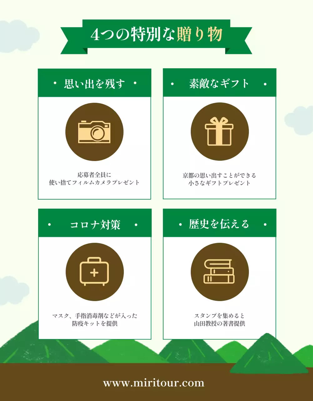 緑 シンプル ツアー パンフレット 詳細ページ