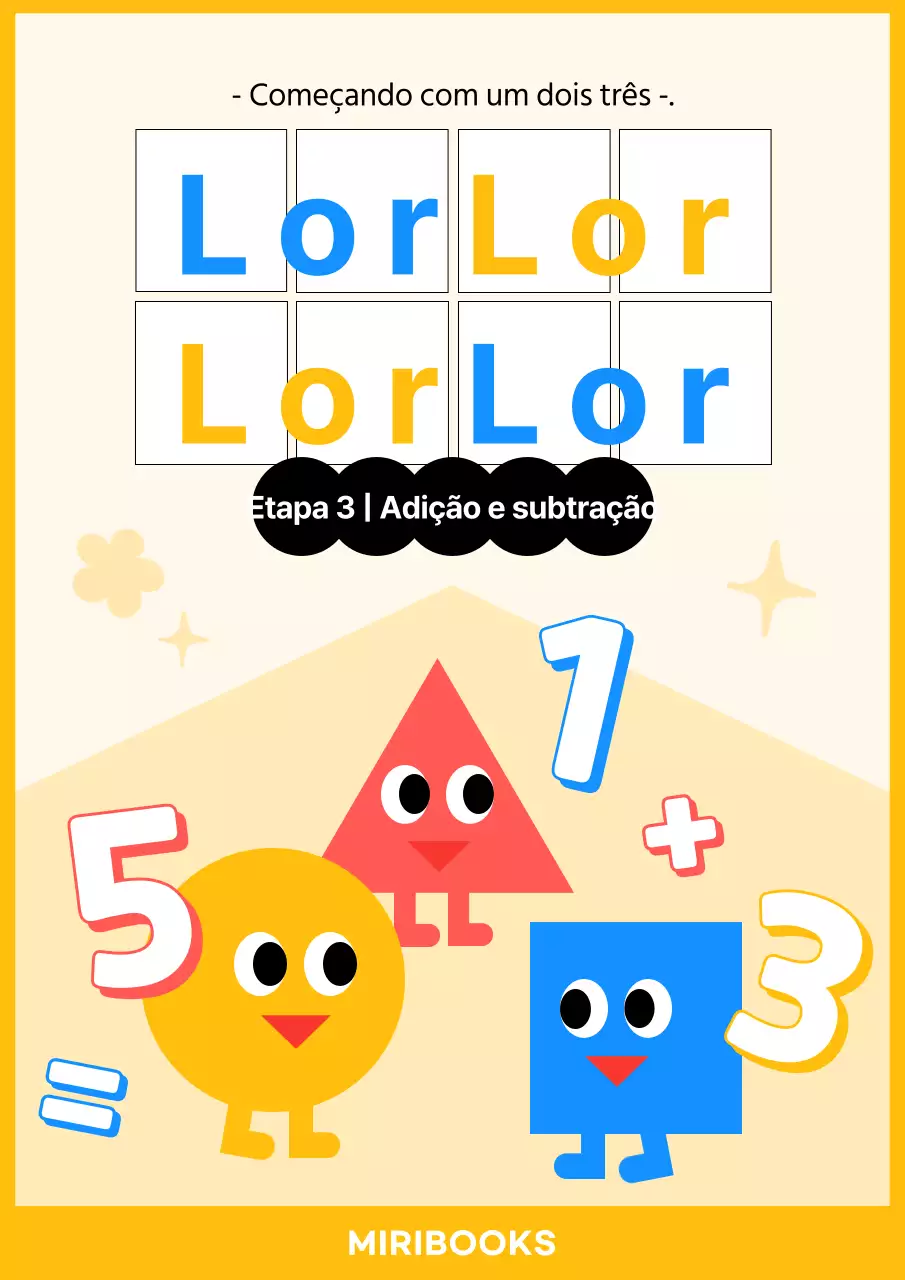 Capa de um livro infantil com estilo, em amarelo e azul