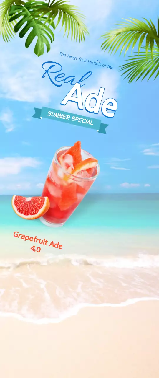 Promoting a summer menu with a crisp, clean, beachy photo concept.