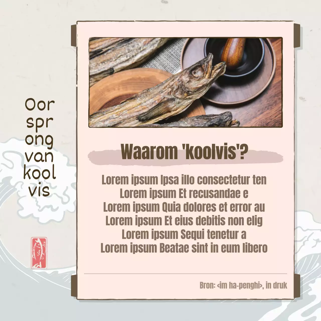 Een ouderwets traditioneel concept in bruin en abrikoos