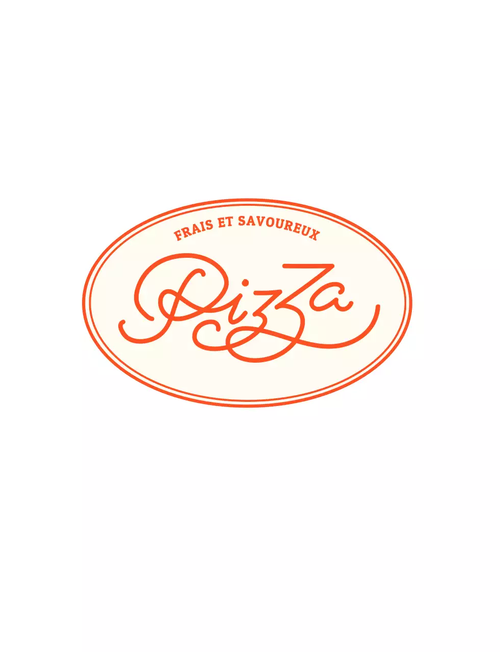 T-shirt rouge logo pizzeria restaurant