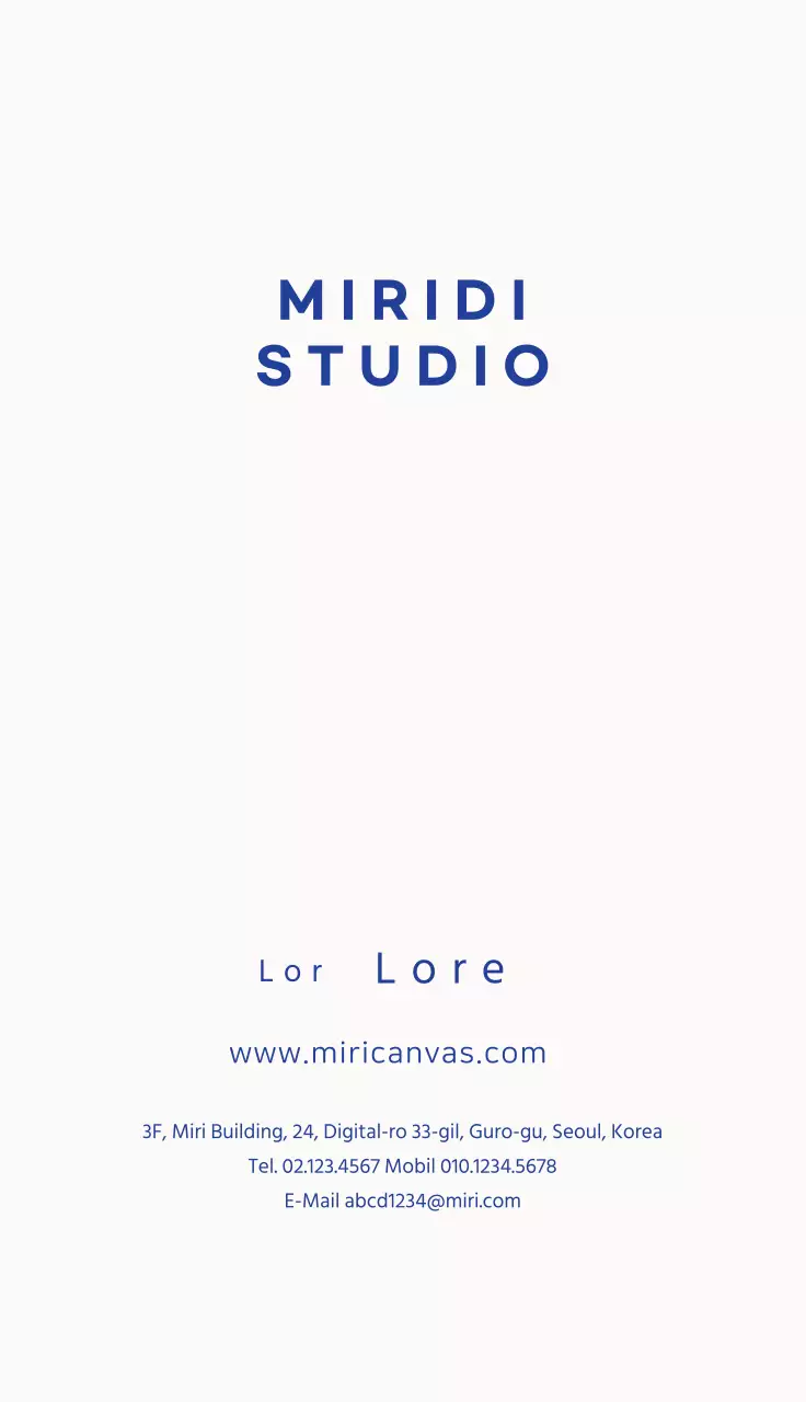 Blaues einfaches Studio