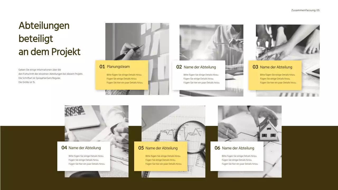 Präsentation der Umsatzberichte für Reisebüros mit gelbem Konzept