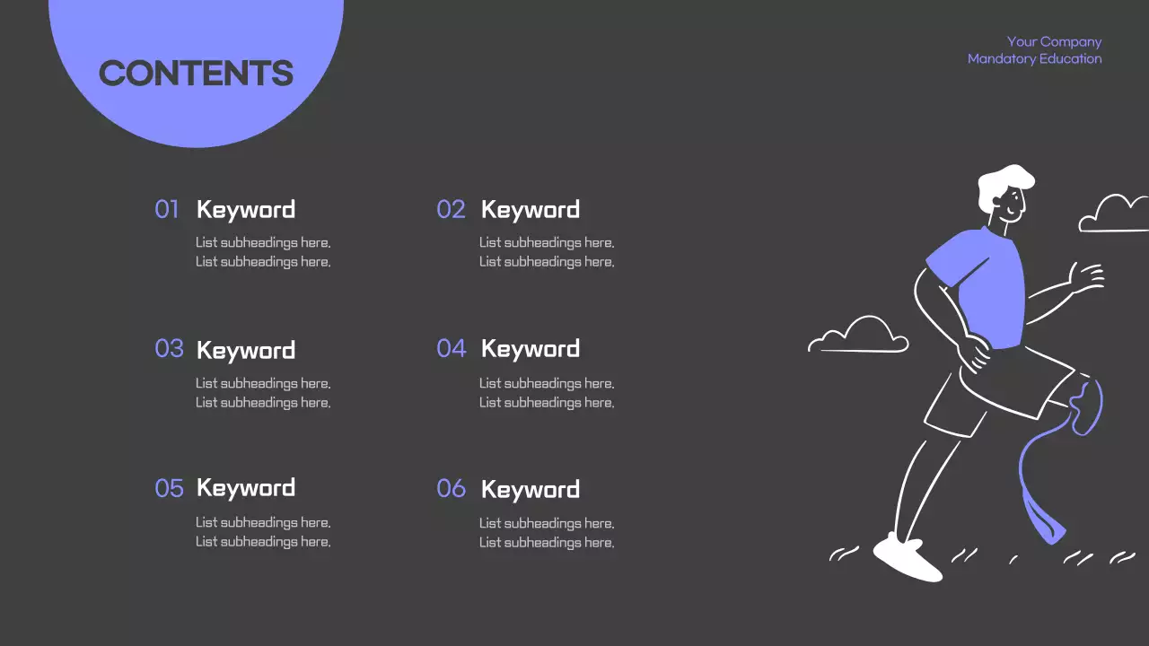 Apresentação de treinamento Blue Simple Disability