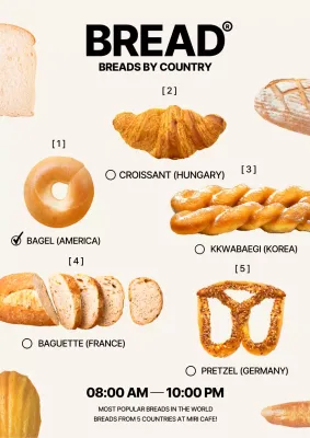 Beige Simple Bread Event Poster