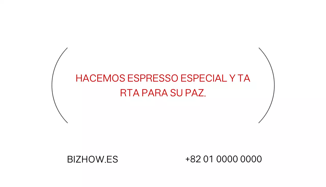 Tarjeta de visita en inglés con un color de acento llamativo