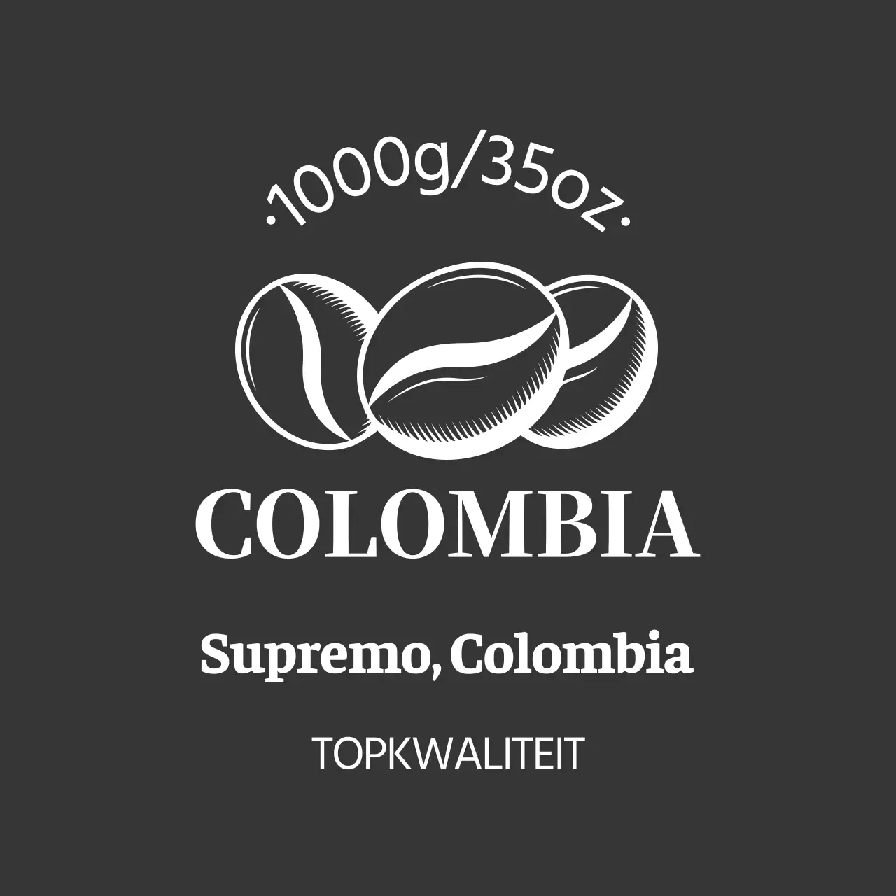 Zwarte illustratie schoon koffiebonen label