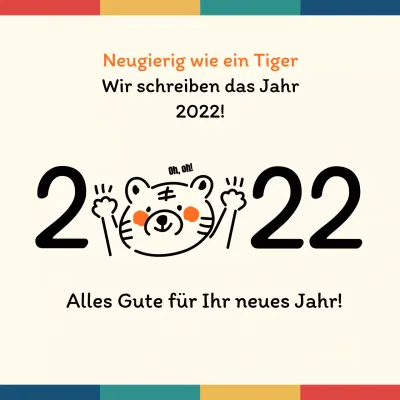 Line Illustration Neujahrsgrüße