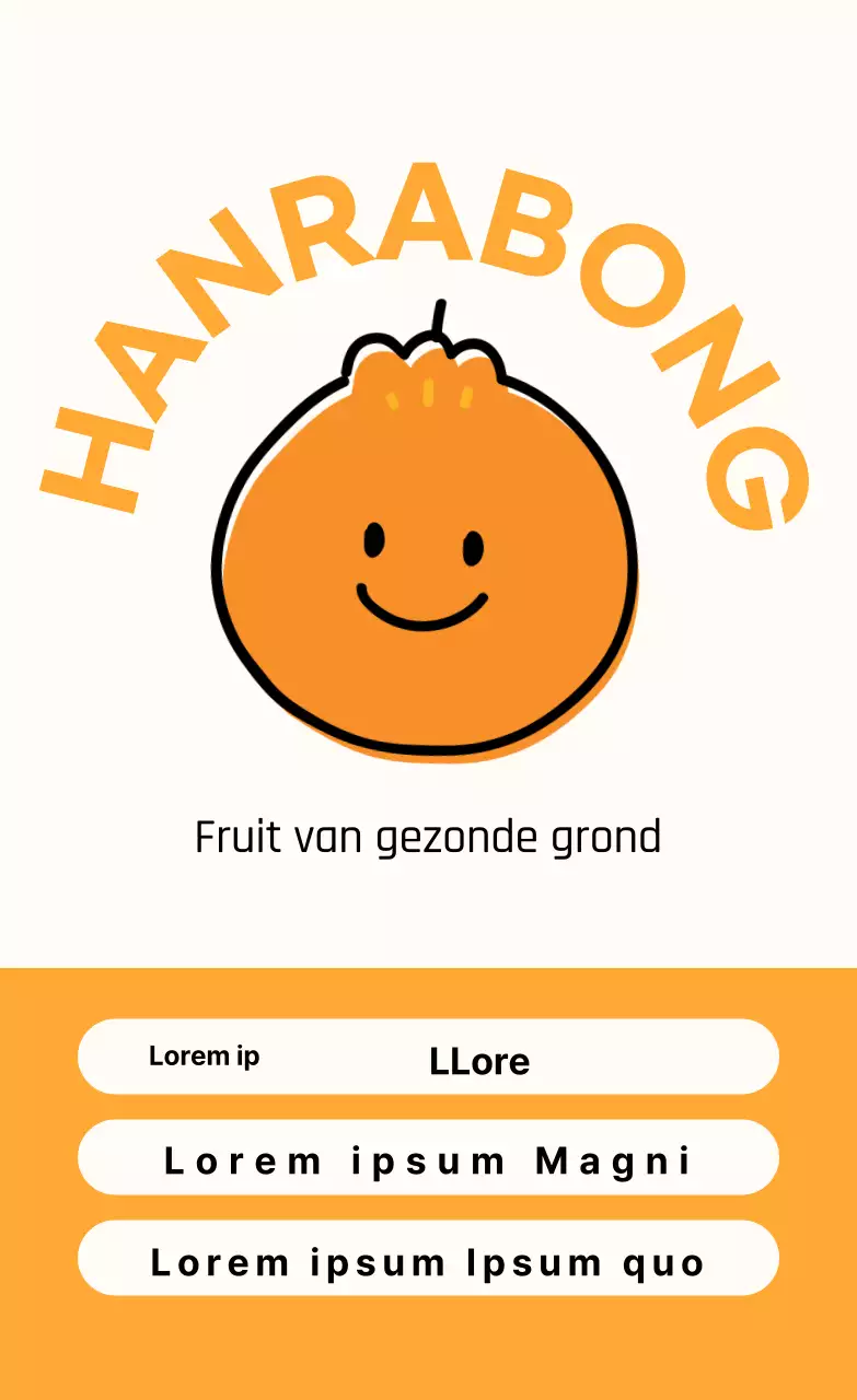 Schattige Hallabong verticale sticker