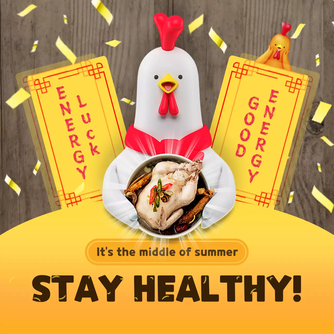 Yellow Traditional Summer Promotion Instagram Post