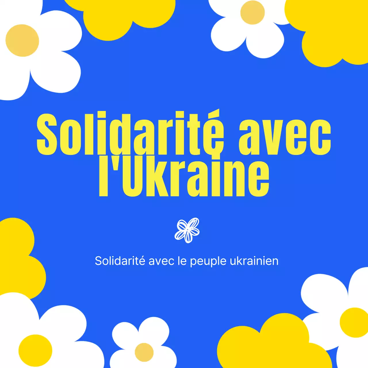 Message de paix de la guerre d'Ukuraina en bleu et jaune